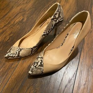 Snakeskin/ Nude heels